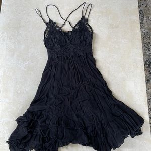 Free People Black Lace Dress